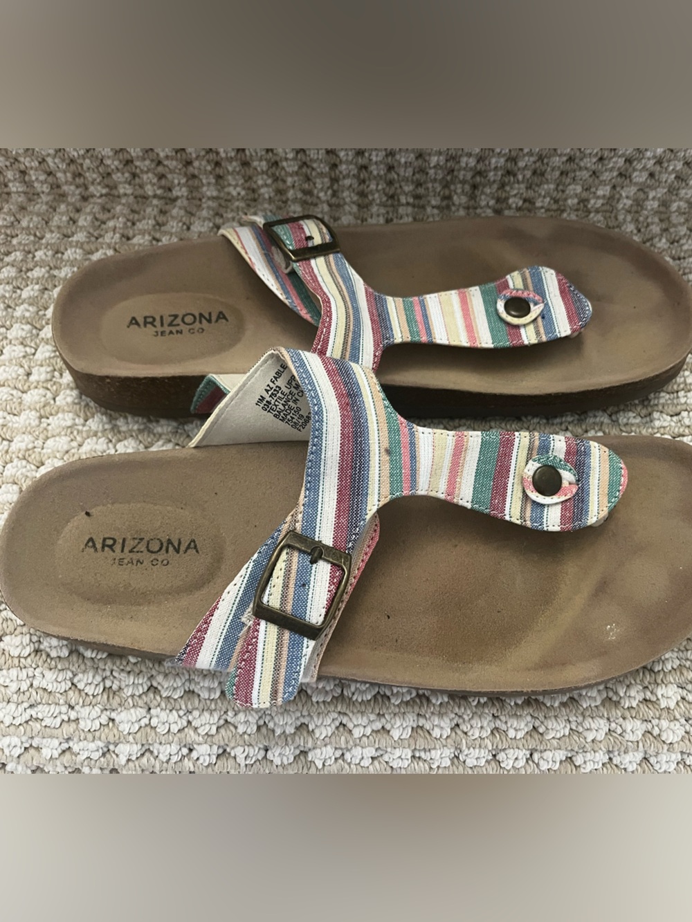 Arizona Jean Company - Women’s Multicolor Striped Sandals